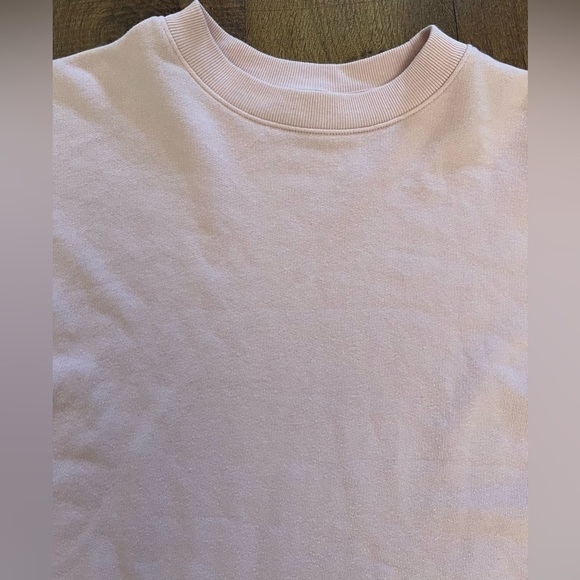 PINK by Victoria’s Secret oversized crop frayed sweatshirt Sz small - Picture 3 of 6